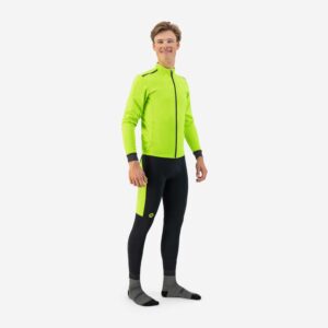 Rogelli CORE - męska kurtka rowerowa softshell żółta - obrazek 3