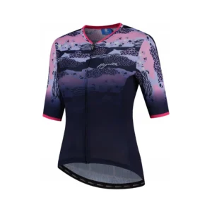 Rogelli ANIMAL - damska koszulka rowerowa z grafiką granatowa - obrazek 1