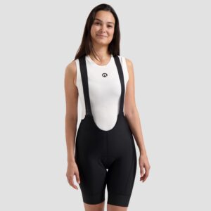 Rogelli MODESTA - damskie spodenki rowerowe z szelkami czarne - obrazek 3