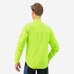 Rogelli CORE - męska lekka kurtka wiatrówka rowerowa żółta - obrazek 4