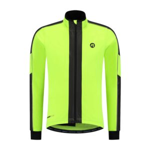 Rogelli ESSENTIAL HI VIS - męska zimowa kurtka rowerowa żółta - obrazek 1
