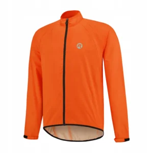Rogelli TELLICO - męska kurtka przeciwdeszczowa pomarańczowa - obrazek 1