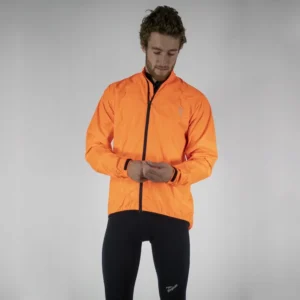 Rogelli TELLICO - męska kurtka przeciwdeszczowa pomarańczowa - obrazek 4