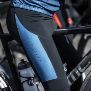 Rogelli TYRO - męskie lekko ocieplane spodnie rowerowe z szelkami czarno-granatowe - obrazek 9