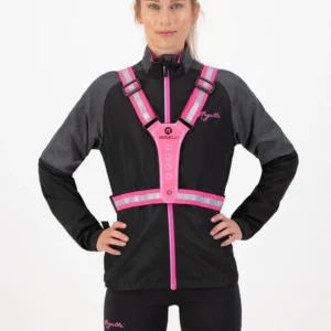 Rogelli - kamizelka odblaskowa LED różowa - obrazek 2