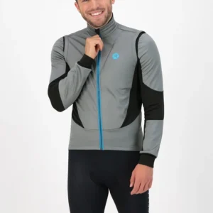 Rogelli BRAVE - męska softshellowa kurtka rowerowa szara - obrazek 6