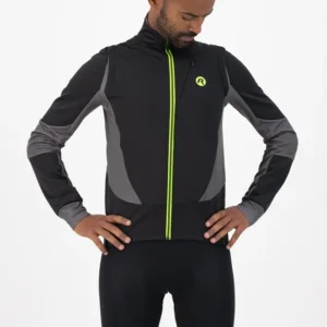 Rogelli BRAVE - męska softshellowa kurtka rowerowa czarna - obrazek 6