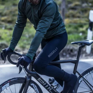 Rogelli ESSENTIAL - męskie ocieplane spodnie rowerowe z szelkami czarne - obrazek 10