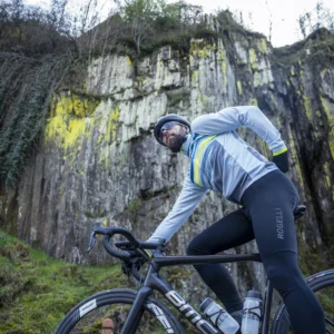 Rogelli ESSENTIAL - męskie ocieplane spodnie rowerowe z szelkami czarne - obrazek 14