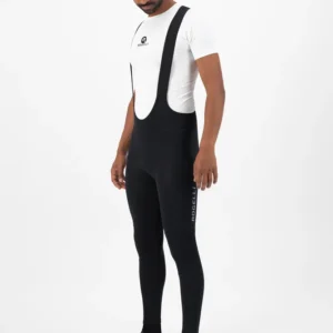 Rogelli ESSENTIAL - męskie ocieplane spodnie rowerowe z szelkami czarne - obrazek 5