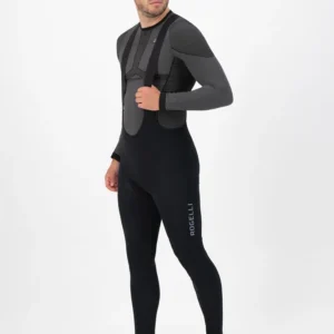 Rogelli ESSENTIAL - męskie ocieplane spodnie rowerowe z szelkami czarne - obrazek 8