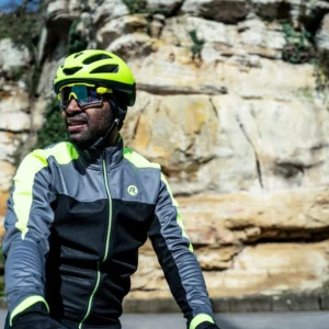 Rogelli FREEZE - męska zimowa kurtka rowerowa czarno-żółta - obrazek 10