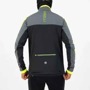 Rogelli FREEZE - męska zimowa kurtka rowerowa czarno-żółta - obrazek 7