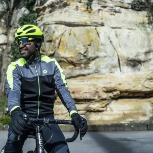 Rogelli FREEZE - męska zimowa kurtka rowerowa czarno-żółta - obrazek 9