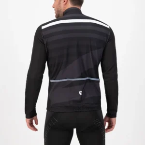 Rogelli STRIPE - męska zimowa kurtka rowerowa czarna - obrazek 7