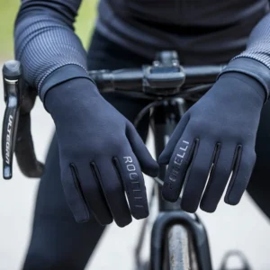 Rogelli NEOFLEX - męskie zimowe rękawice rowerowe czarne - obrazek 5