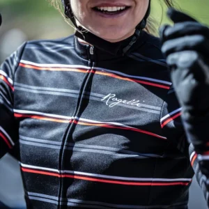 Rogelli STRIPE - damska kurtka rowerowa czarna - obrazek 13