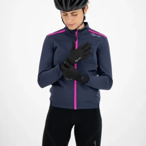 Rogelli LAVAL - damskie cienkie rękawiczki rowerowe czarne - obrazek 2