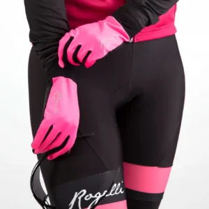 Rogelli LAVAL - damskie cienkie rękawiczki rowerowe różowe - obrazek 2