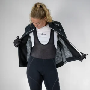 Rogelli LIONA - damskie ciepłe spodnie rowerowe czarne - obrazek 3