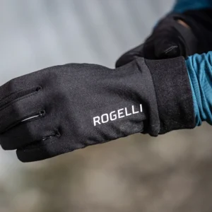 Rogelli OAKLAND - cienkie rękawiczki sportowe czarne - obrazek 4