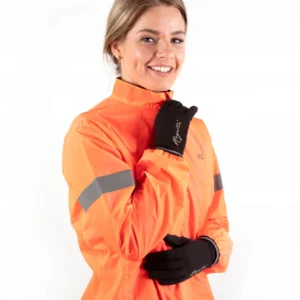 Rogelli PROTECT - damska kurtka przeciwdeszczowa pomarańczowa - obrazek 6