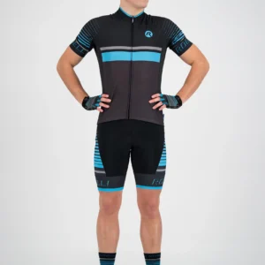 Rogelli HERO - męska koszulka rowerowa czarno-niebieska - obrazek 3
