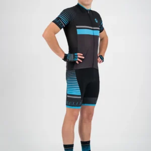 Rogelli HERO - męska koszulka rowerowa czarno-niebieska - obrazek 5