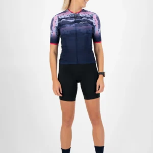 Rogelli ANIMAL - damska koszulka rowerowa z grafiką granatowa - obrazek 4