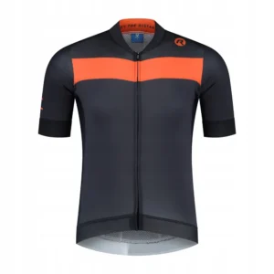 Rogelli PRIME - męska koszulka rowerowa czarno-pomarańczowa - obrazek 1