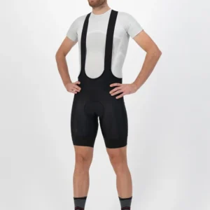 Rogelli ESSENTIAL - męskie spodenki rowerowe z szelkami i wkładką czarne - obrazek 3
