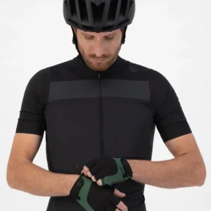 Rogelli ESSENTIAL - męskie rękawiczki rowerowe czarno-khaki - obrazek 2