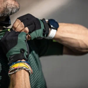 Rogelli ESSENTIAL - męskie rękawiczki rowerowe czarno-khaki - obrazek 7