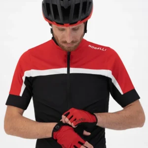 Rogelli CORE - męskie rękawiczki rowerowe czerwone - obrazek 2