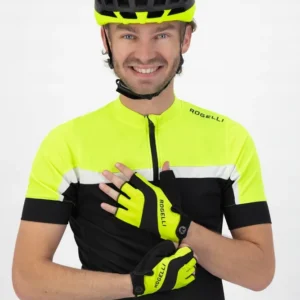 Rogelli PHOENIX II - męskie rękawiczki rowerowe żółte - obrazek 2
