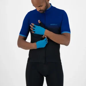 Rogelli PURE - męskie rękawiczki rowerowe niebieskie - obrazek 2