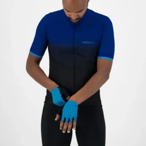 Rogelli PURE - męskie rękawiczki rowerowe niebieskie - obrazek 3