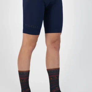 Rogelli AZTEC - skarpety rowerowe z lycry czarno-bordowe - obrazek 2