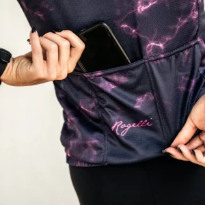 Rogelli MARBLE - damska koszulka rowerowa różowa - obrazek 11