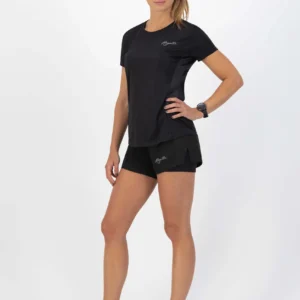 Rogelli ESSENTIAL - damskie spodenki do biegania 2w1 czarne - obrazek 6