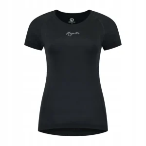 Rogelli ESSENTIAL - damska koszulka sportowa czarna - obrazek 1