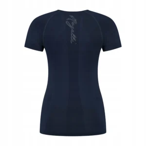 Rogelli ESSENTIAL - damska koszulka sportowa granatowa - obrazek 2