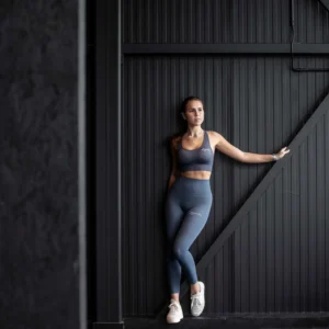 Rogelli FELICITY - damskie legginsy treningowe stalowy błękit - obrazek 5