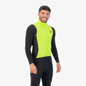 Rogelli ESSENTIAL - męska kamizelka rowerowa softshell żółta - obrazek 3