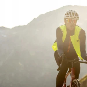 Rogelli ESSENTIAL - męska kamizelka rowerowa softshell żółta - obrazek 7