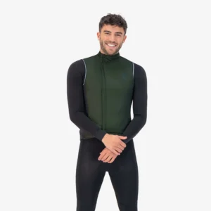 Rogelli ESSENTIAL - męska kamizelka rowerowa softshell zielona - obrazek 3