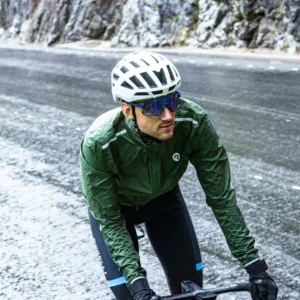 Rogelli ESSENTIAL - męska kurtka przeciwdeszczowa zielona - obrazek 8