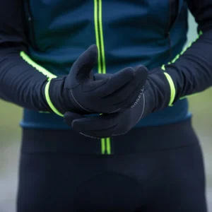 Rogelli ESSENTIAL - męskie zimowe rękawice rowerowe czarne - obrazek 3