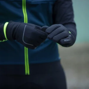 Rogelli ESSENTIAL - męskie zimowe rękawice rowerowe czarne - obrazek 4
