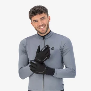 Rogelli TOCCO - męskie zimowe rękawice rowerowe czarne - obrazek 2